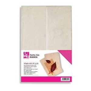Foglio carta di riso 70x100 gr.25 bianco