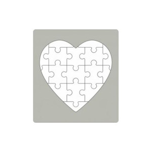 Fustella acciaio alta PUZZLE CUORE x Fustellatrice f.to A4