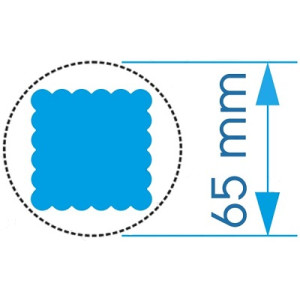Fustella Maxi 65mm quadrato smerlato
