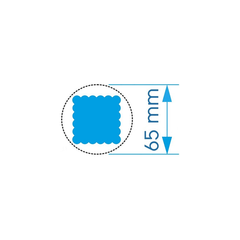 Fustella Maxi 65mm quadrato smerlato