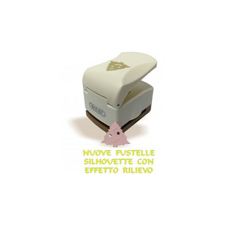 Fustella silhoulette con rilievo abete