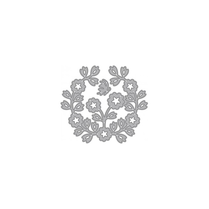 Fustella sottile BOUQUET. 85x76mm. Utilizzabili con macchine oltre 80mm. Isabella WILER ISA4.