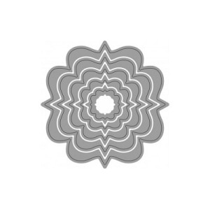 Fustella sottile CALEIDOSCOPIO 68x68mm 5 SOGG. Utilizzabili con ROSA80 - VIOLA80.
