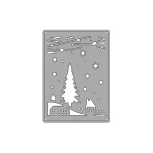 Fustella sottile CARTOLINA NATALE. Utilizzabili con ROSA80 - VIOLA80.