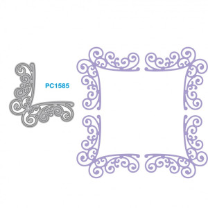 Fustella sottile DECORO ANGOLO. Utilizzabile con ROSA80 - VIOLA80.