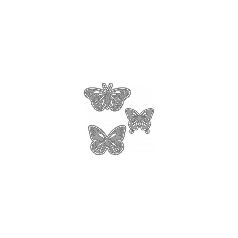 Fustella sottile FARFALLE 3 SOGG. Utilizzabile con ROSA80 - VIOLA80.