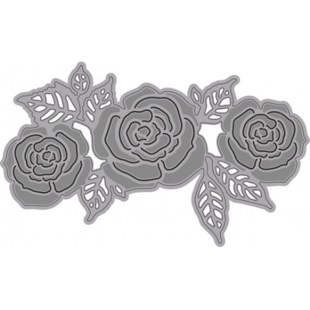 Fustella sottile FIORI. 120x70mm. Utilizzabili con macchine oltre 80mm. Isabella WILER ISA4.