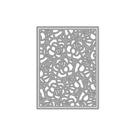 Fustella sottile ROSE GARDEN. 93x123mm. Utilizzabili con macchine oltre 80mm. Isabella WILER ISA4.