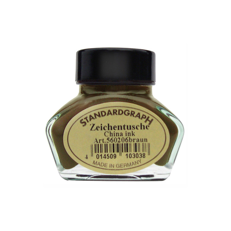 Inchiostro in boccetta x stilo marrone 30ml