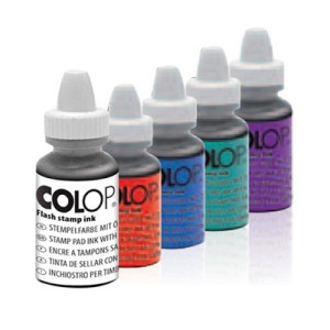 Inchiostro per timbri colop per timbri digitali con olio blu 25ml