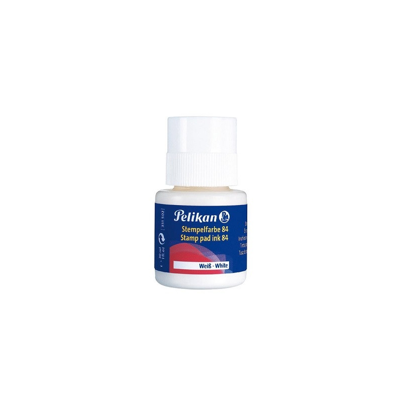 Inchiostro per timbri Pelikan 84 bianco resistente all acqua indelebile 30ml