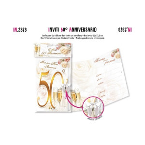 Inviti 50° ANNIVERSARIO 9 X 14 - 6pz
