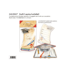 Inviti Laurea 9x14 conf 6 pz