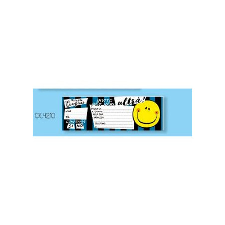 Inviti nero/blu 15pz