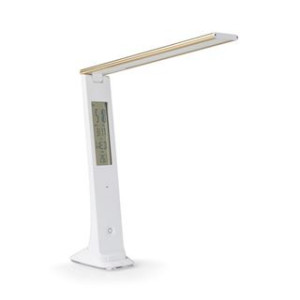 Lampada da scrivania con orologio e datario con attacco usb per ricariche