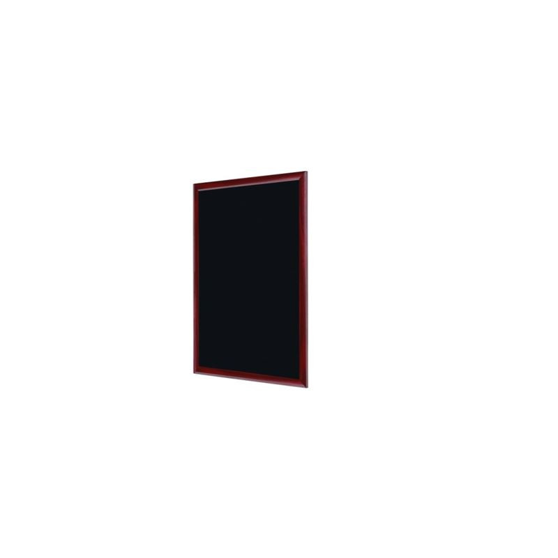 Lavagna nera da parete in ardesia con rifiniture in legno 60x90