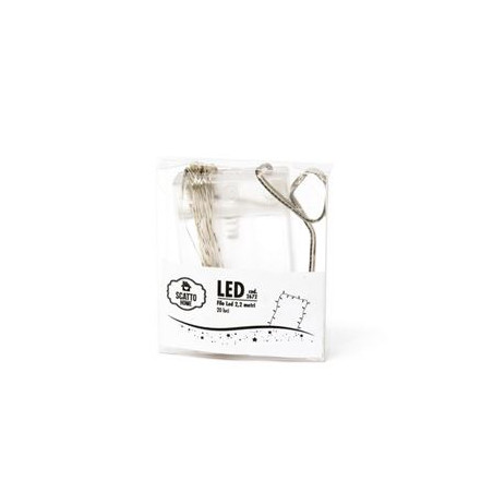 Luci 20 led con alimentazione a pile
