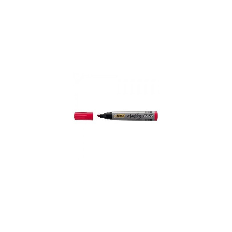 Marker Bic punta scalpello rosso