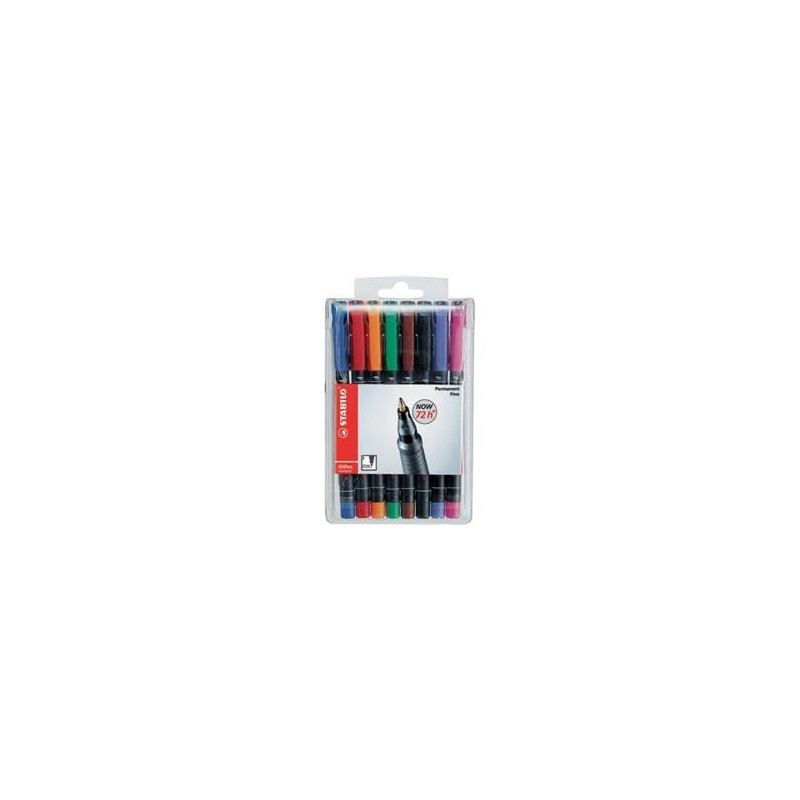 Marker OHP Stabilo F 0,6mm 8pz ass.