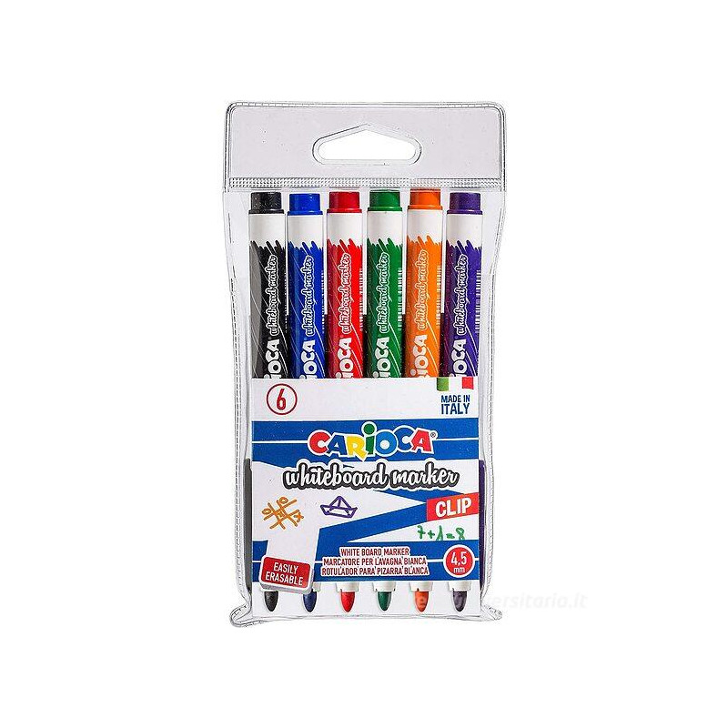 Marker per lavagna 3mm 6pz assortiti