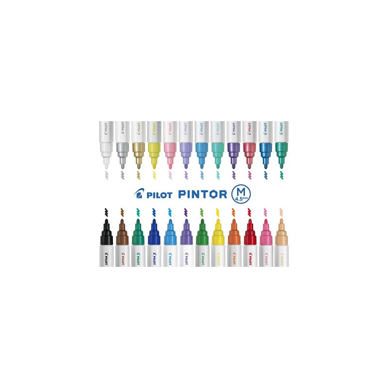 Marker Pilot Pintor - Marcatore a tempera a base acqua - 1,4mm - Nero