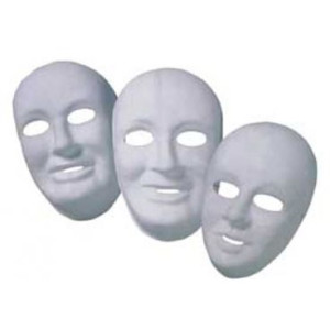 Maschera bianca da decorare