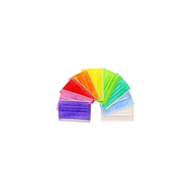 Mascherina chirurgica bambini 3 veli - colorate 10pz