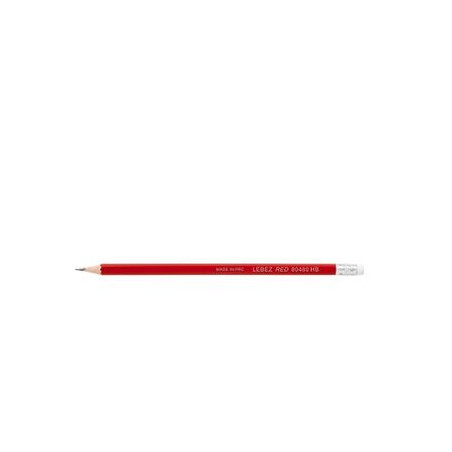 Matita con gomma fusto rosso