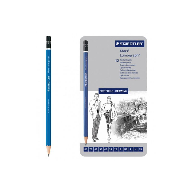 MATITE STAEDTLER LUMOGRAPH 12 gradazioni morbide