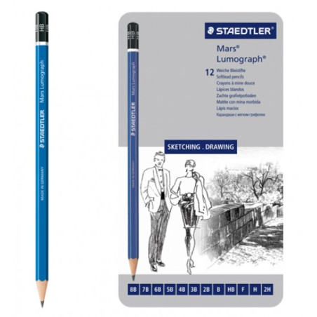 MATITE STAEDTLER LUMOGRAPH 12 gradazioni morbide