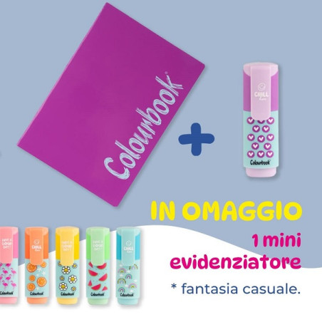 Maxi Colourbook bicolor 1rigo 6pz + evidenziatori