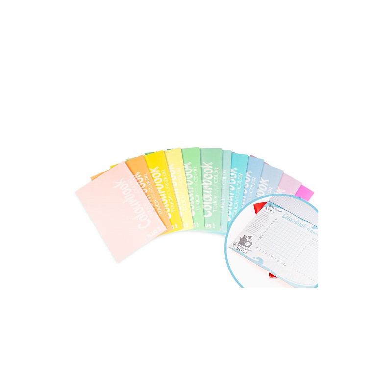 Maxi quaderno Colourbook Plus pastello 100gr - rigo A 96ff