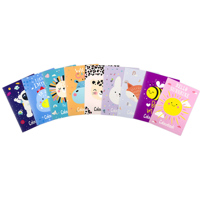 Maxi quaderno Colourbook plus wild & cute 100gr 36fg / 72pg - rigo 10mm