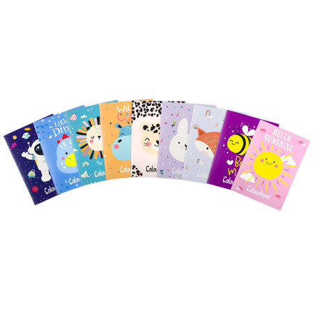 Maxi quaderno Colourbook plus wild & cute 100gr 36fg / 72pg - rigo 10mm