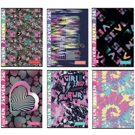 Maxi quaderno Seven Girl rigatura 5mm medie e superiori (€2,50)