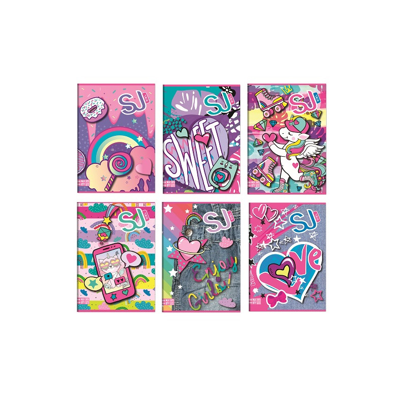 Maxi quaderno Seven SJ GANG Girl rigatura 10mm 1 e 2 elementare (€2,50)