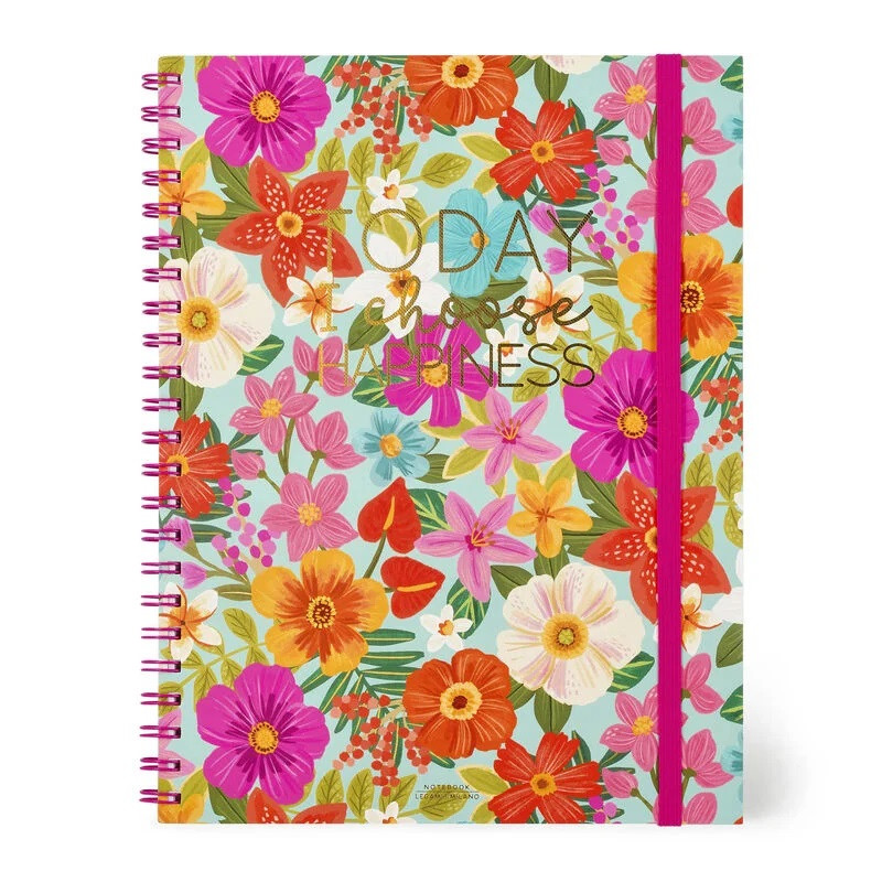 Maxi Quaderno spiralato 3 in 1 trio spiral notebook 3 in 1 maxi flowers Legami
