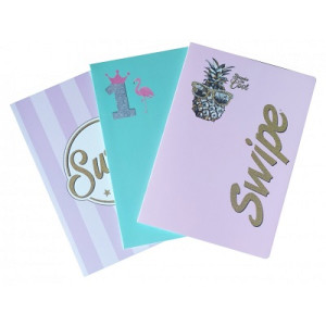 Maxi quaderno SWIPE Glamour 60fg / 120pg - rigo 1 rigo
