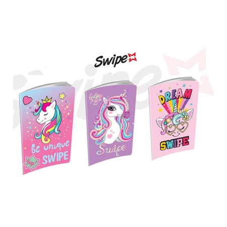 Maxi quaderno SWIPE Unicorno 60fg / 120pg - rigo C