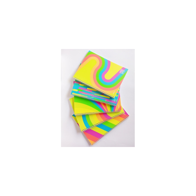 Maxi spiralato A4 One Color 5MM 60fg fantafluo