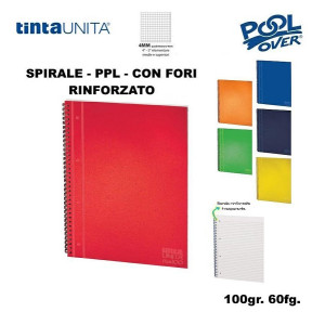 Maxi spiralato Tintaunita 1rigo c/banda rinf.