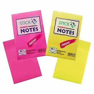 MEMO STICK 76X127 colori neon 12bl da 100 fg
