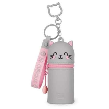 Mini Kawaii portamonete con portachiavi- kitty  legami
