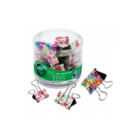 Molle fermafogli fantasia assortite 24 PZ