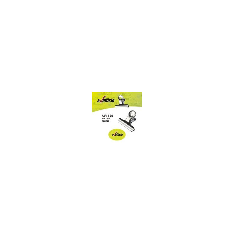Molle fermafogli in acciaio letter clips 38mm 72pz
