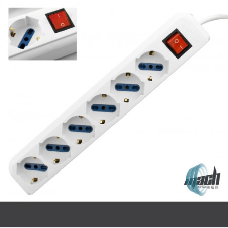 Multipresa 6 porte 16A