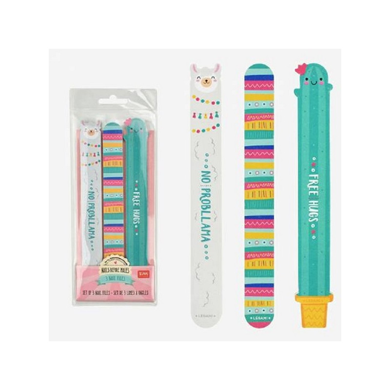 Nails Before Males Legami Set 3pz Lime Llama & Cactus - Legami