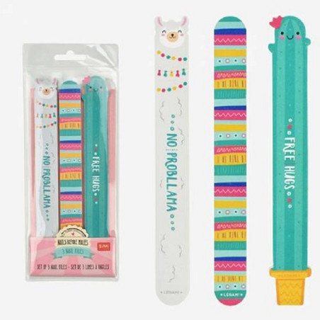 Nails Before Males Legami Set 3pz Lime Llama & Cactus - Legami