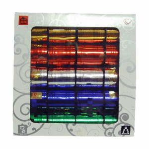Nastrino 10x10mt colori assortiti metalizzati (cf da 20pz) OFFERTA