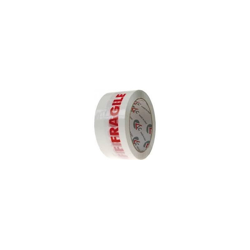 Nastro adesivo 50x66 da imballaggio Fragile Bianco